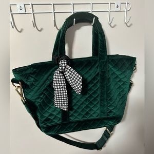 Stoney Clover Lane London Green Velvet Mini Tote